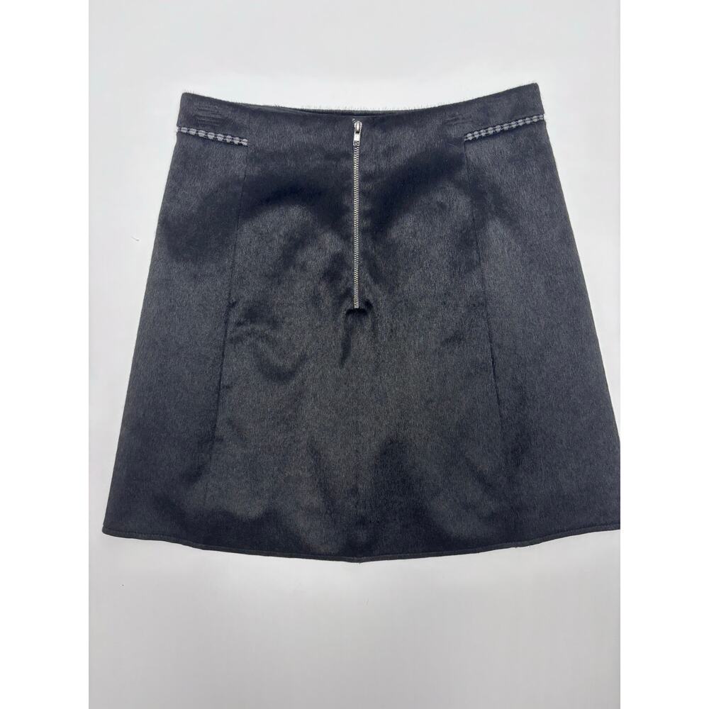 Zara Mini Skirt Faux Fur Back Zip Black XS - Picture 3 of 7